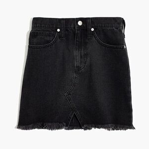 Madewell‎ Rigid Denim A-Line Mini Skirt in Lunar Wash: Cutout Edition K4918 - 31